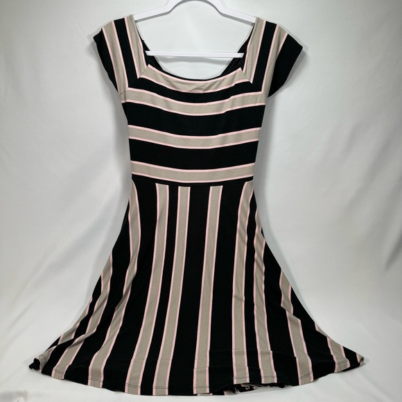 Loft Criss Cross Back Flare Dress Women's Size Small S Petite Summer Casual Soft - Picture 2 of 5